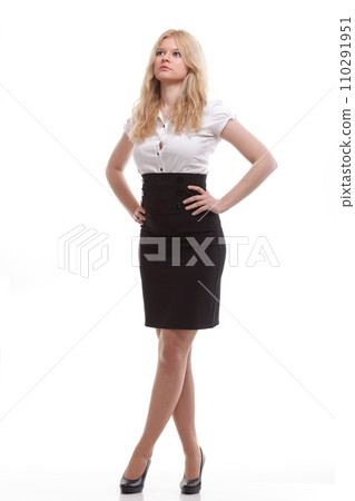 portrait of beautiful blonde woman 110291951