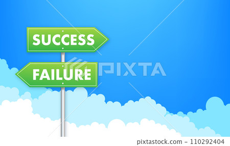 Success and Failure Directional Signs, Vector...-插圖素材 [110292404] - PIXTA圖庫
