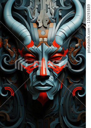 AI-generated content. Mythical sentinel in cubism. AI generation AI-generated content. Mythical sentinel in cubism. AI generation 110293889