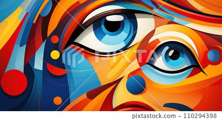 AI-generated content. Abstract Eye Illusion. AI generation AI-generated content. Abstract Eye Illusion. AI generation 110294398