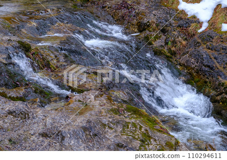 Small river in Strazyska valley in Winter. Tatra mountains in Poland, Europe Small river in Strazyska valley in Winter. Tatra mountains in Poland, Europe 110294611