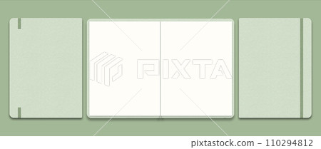 Digital Planner mockup, with place for your corporate identity details. Blank mock up with Cover. 110294812