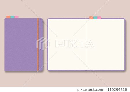 Digital Planner mockup, with place for your corporate identity details. Blank mock up with Cover. Digital Planner mockup, with place for your corporate identity details. Blank mock up with Cover. 110294816