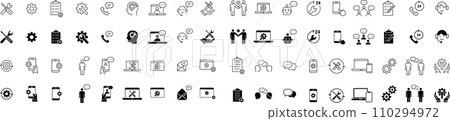 Technical support icon set 110294972