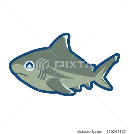 Illustration of cute blacktip shark 110295162
