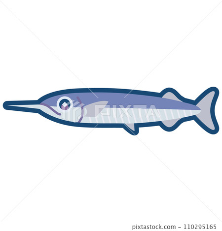Cute needlefish illustration 110295165