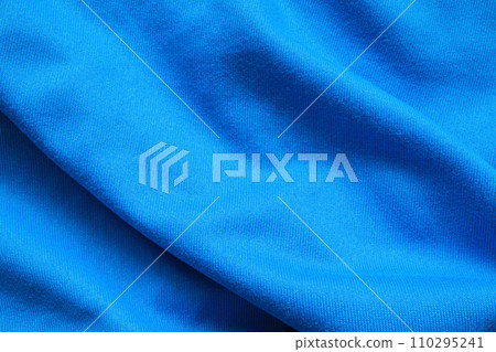 Blue football jersey clothing fabric texture sports wear background 110295241