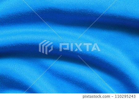 Blue football jersey clothing fabric texture sports wear background 110295243