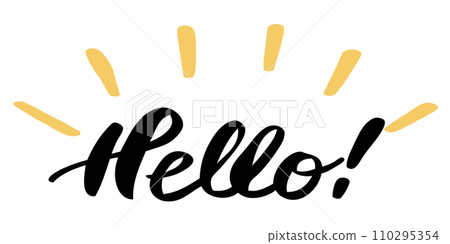 Handwritten “Hello!” Handwritten “Hello!” 110295354