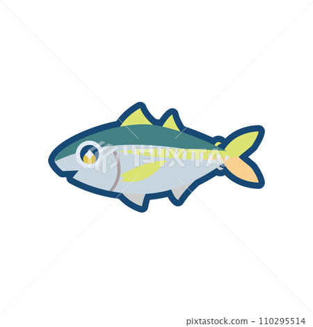 可愛的日本竹莢魚的插圖 110295514