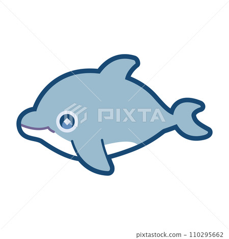 Cute bottlenose dolphin illustration Cute bottlenose dolphin illustration 110295662
