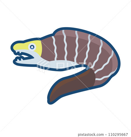 Cute moray eel illustration 110295667