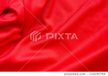Red sports clothing fabric football shirt jersey texture background Red sports clothing fabric football shirt jersey texture background 110295769