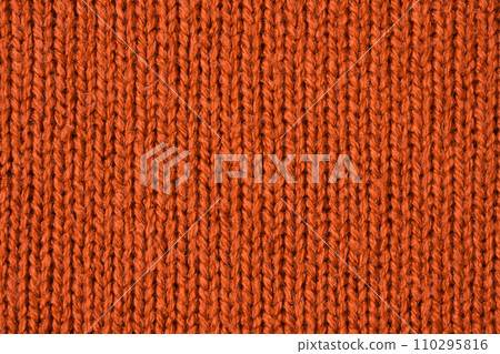 Brown knitted wool texture background 110295816