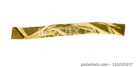 gold foil adhesive tape isolated on white background 110295837