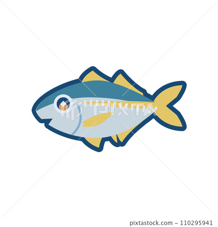 可愛的條紋竹莢魚的插圖 可愛的條紋竹莢魚的插圖 110295941