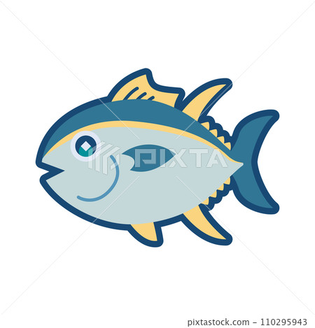 可愛的黃鰭金槍魚的插圖 110295943