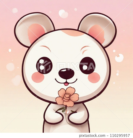 cute pink mouse 110295957