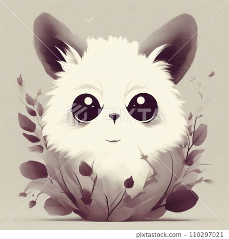 可愛的白色小貓 110297021