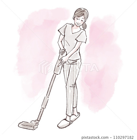 婦女和女孩插畫素材 110297182