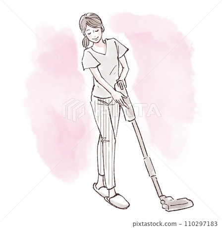 婦女和女孩插畫素材 110297183