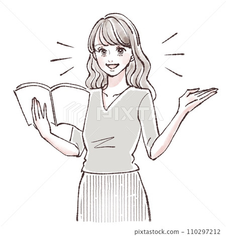 婦女和女孩插畫素材 110297212