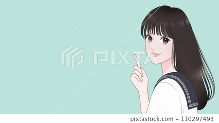 婦女和女孩插畫素材 110297493