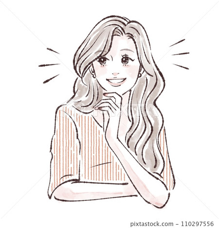 Illustration material of women and girls Illustration material of women and girls 110297556