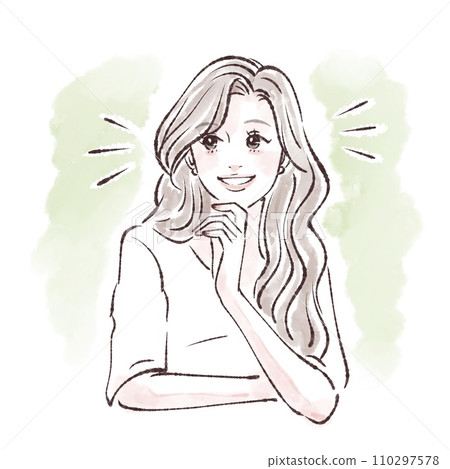 婦女和女孩插畫素材 110297578