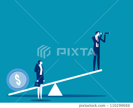 Person with power of money. Business finance vector illustration 110299088