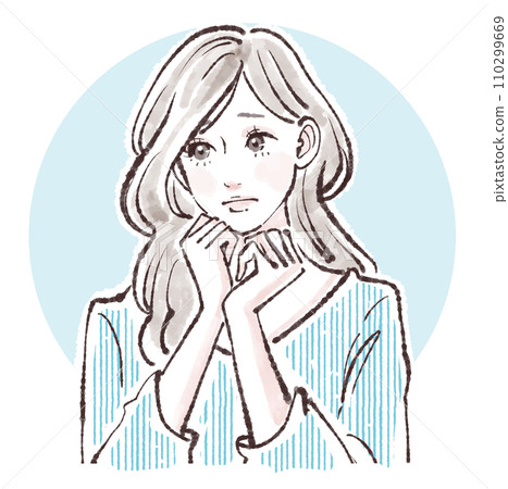 Worried/Thinking/Depressed/Anxiety/What should I do/Hmm/Sad/Doubts/Wistful/Wasting/Explanation/Explanation/Attention/Teaching 110299669