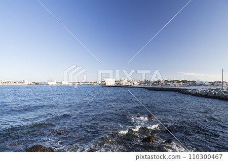 三浦海岸三浦市城島的早春景色 110300467