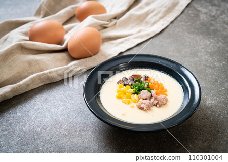 steamed egg with mince pork and vegetable steamed egg with mince pork and vegetable 110301004