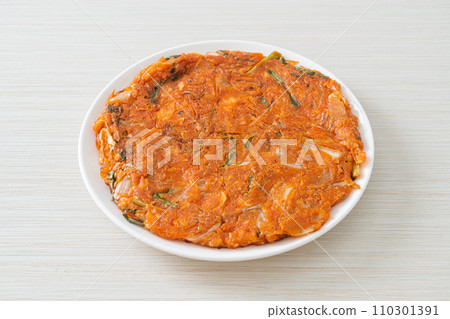 Korean Kimchi pancake or Kimchijeon 110301391