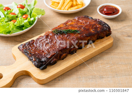 grilled and barbecue ribs pork grilled and barbecue ribs pork 110301847