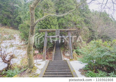 通往神社境內的山形階梯 通往神社境內的山形階梯 110302808