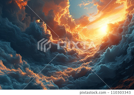The path to the shining gates of heaven The grand ascent to eternal peace AI image 2 110303343