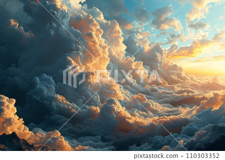 The path to the shining gates of heaven The grand ascent to eternal peace AI image 11 110303352