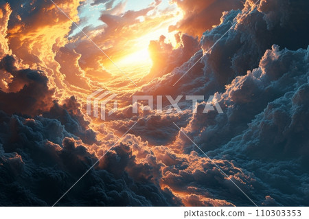 The path to the shining gates of heaven The grand ascent to eternal peace AI image 12 110303353
