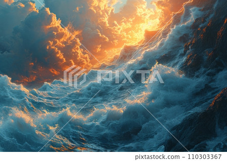 The path to the shining gates of heaven The grand ascent to eternal peace AI image 26 110303367