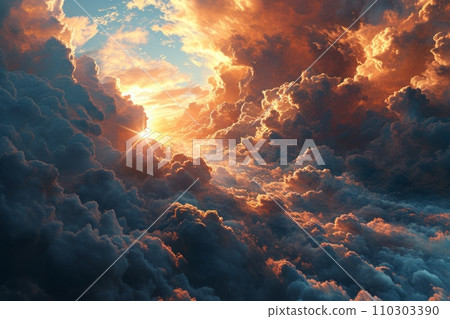 The path to the shining gates of heaven The grand ascent to eternal peace AI image 49 110303390