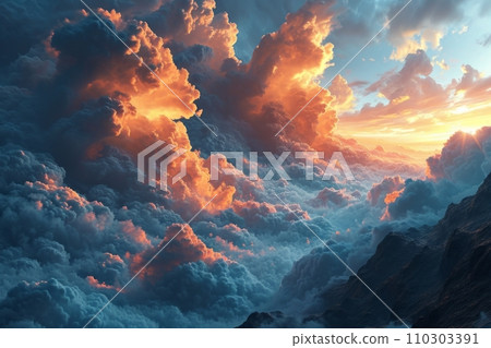 通往閃亮的天堂之門的道路 通往永恆和平的宏偉攀登 AI 圖像 50 通往閃亮的天堂之門的道路 通往永恆和平的宏偉攀登 AI 圖像 50 110303391