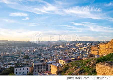 View of the old town of Fes from the Tomb of the Merinides View of the old town of Fes from the Tomb of the Merinides 110304578