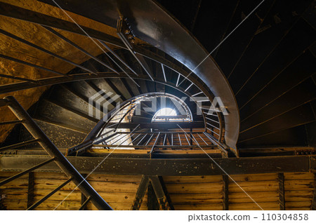 Spiral staircase left at the abandoned observatory 110304858