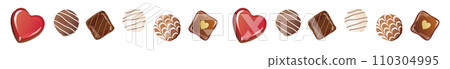 情人節巧克力線圖 情人節巧克力線圖 110304995