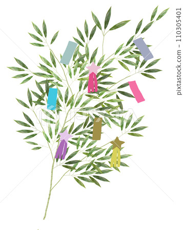 七夕竹白background_vert 110305401