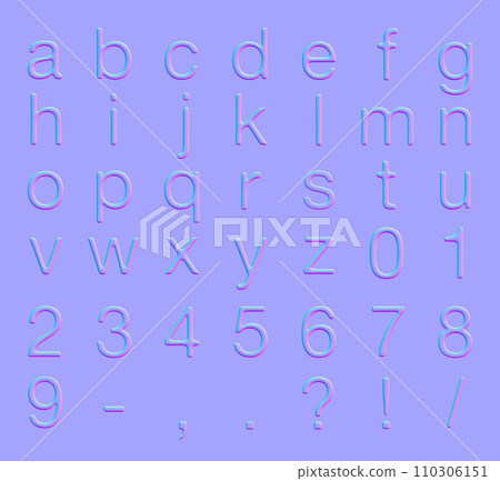 Normal map of alphabets and numbers Normal map of alphabets and numbers 110306151