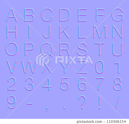 字母和數字的法線貼圖 110306154
