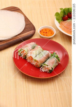 Delicious fresh spring rolls 110306185