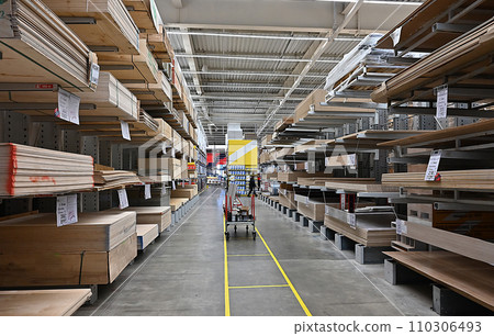 Building materials, things for the house and buyers in the big shop Building materials, things for the house and buyers in the big shop 110306493